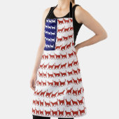 4. Juli Katzenflagge Rot Weiß und Blau Schürze (InSitu)