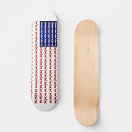 4. Juli Katzenflagge Rot Weiß und Blau Skateboard