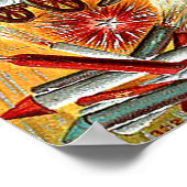 4. Juli - Kinder mit Fireworks Poster (Ecke)