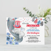 4. Juli Kinderdusche Einladung (Stehend Vorderseite)