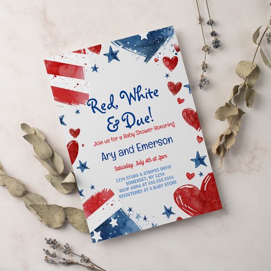 4. Juli Kinderdusche Einladung 4. Juli Dusche