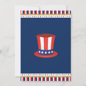 4. Juli Kinderdusche Patriotischer Amerikanische U Einladung (Rückseite)