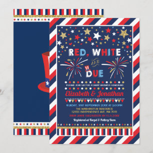 4. Juli Kinderdusche Patriotischer Amerikanische U Einladung