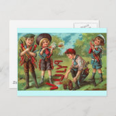 4. Juli - Kinderfeuerwerk Postkarte (Vorne/Hinten)