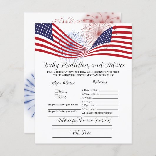 4. Juli Kindervorhersagen und Ratschläge (Vorne/Hinten)