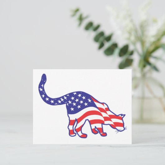 4. Juli Kitty Cats Postkarte (Stehend Vorderseite)