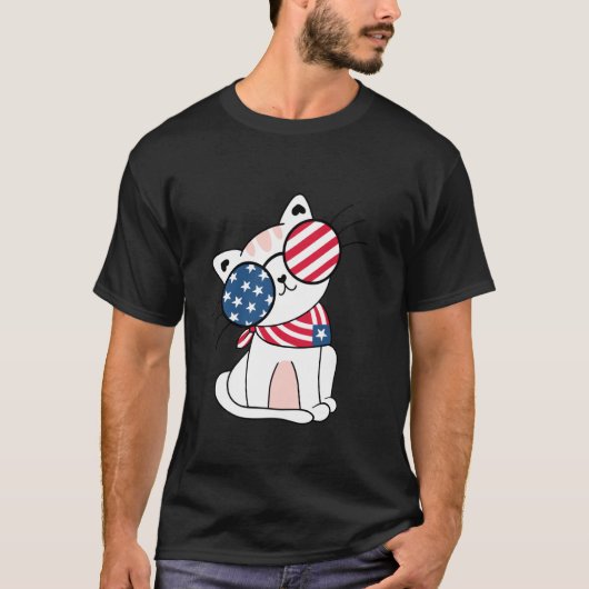 4. Juli Kitty Katze T-Shirt (Vorderseite)