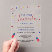 4. Juli Kleine Firecracker Baby Dusche Acryleinladungen (Insitu (Handheld))