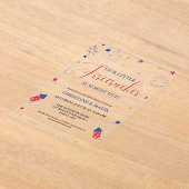 4. Juli Kleine Firecracker Baby Dusche Acryleinladungen (Ablage )