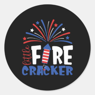 4. Juli Kleine Firecracker Kleinkind Outfit Party Runder Aufkleber