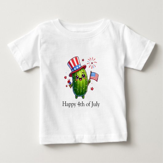 4. Juli Kleines Pickle-Zeichen Baby T-shirt (Vorderseite)