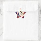 4. Juli Kracher - Bichon Frise Stern-Aufkleber (Tasche)