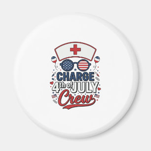 4. Juli Krankenpfleger Crew Patriotisches Medizini Magnet