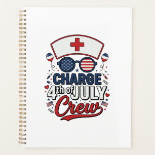 4. Juli Krankenpfleger Crew Patriotisches Medizini Planer