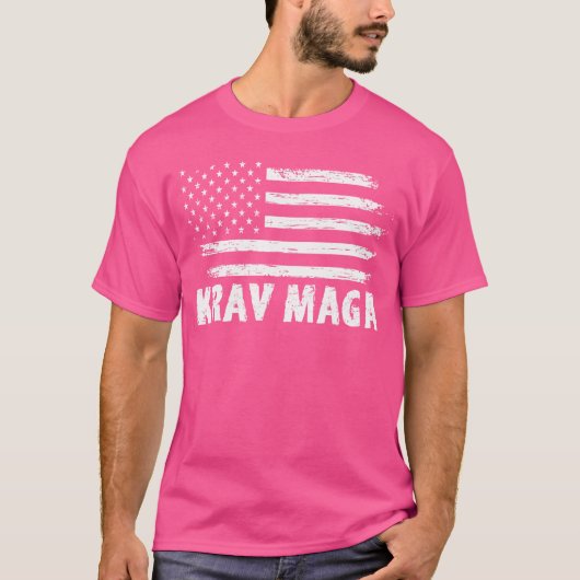 4. Juli Krav Maga Fighter Geschenk Patriotic Krav T-Shirt (Vorderseite)