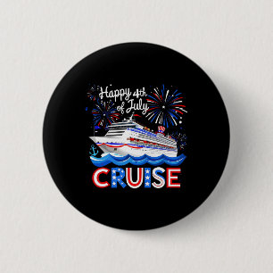 4. Juli Kreuzfahrtschiff Feuerwerk USA Patriotisch Button