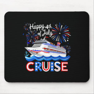 4. Juli Kreuzfahrtschiff Feuerwerk USA Patriotisch Mousepad
