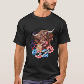 4. Juli Kuh Amerika Moorica Amerikanisch T-Shirt