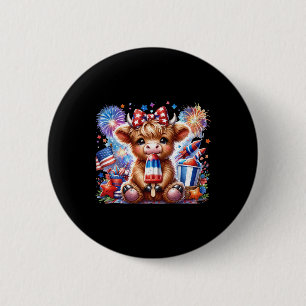 4. Juli Kuh Popsicle Feuerwerk USA Button