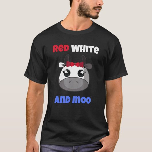 4. Juli Kuh T-Shirt (Vorderseite)