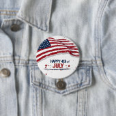 4. Juli - Künstlerische US-Flagge Farbe Spritzer Button (Beispiel)