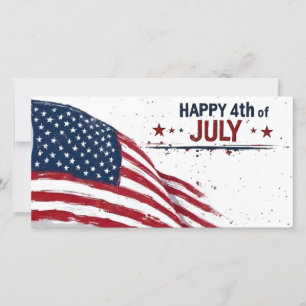 4. Juli - Künstlerische US-Flagge mit Farbklecksen