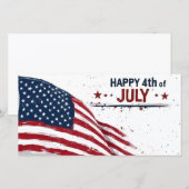4. Juli - Künstlerische US-Flagge mit Farbklecksen (Vorne/Hinten)