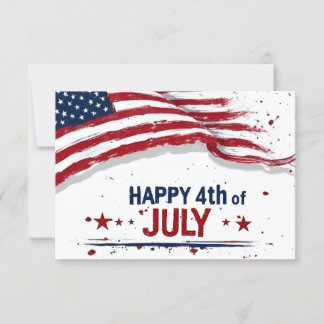 4. Juli - Künstlerische US-Flagge mit Farbklecksen
