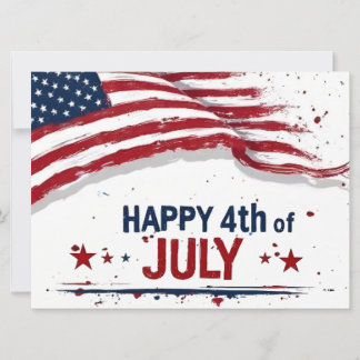 4. Juli - Künstlerische US-Flagge mit Farbklecksen