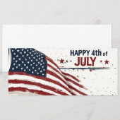 4. Juli - Künstlerische US-Flagge mit Farbklecksen (Vorne/Hinten)