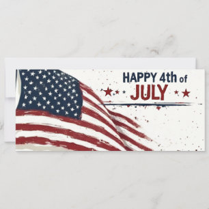 4. Juli - Künstlerische US-Flagge mit Farbklecksen