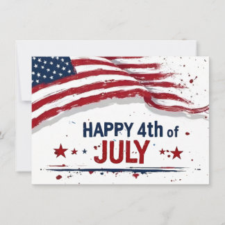 4. Juli - Künstlerische US-Flagge mit Farbklecksen