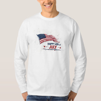 4. Juli - Künstlerische US-Flagge mit Farbklecksen T-Shirt