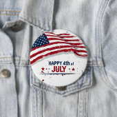 4. Juli - Künstlerische US-Flagge Paint Splatter Button (Beispiel)