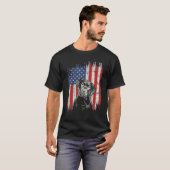 4. Juli Labrador American Flag Patriotic Labrador T-Shirt (Vorne ganz)