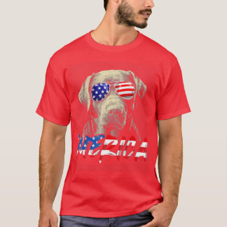 4. Juli Labrador Retriever American Flag Patrioti T-Shirt