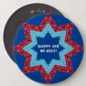 4. Juli Lace Red White Blue Button (Vorne & Hinten)