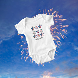 4. Juli "Land of the Free" Baby Bodysuit Baby Strampler