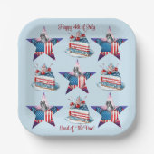 4. Juli "Land of the Free" Teller (Vorderseite)