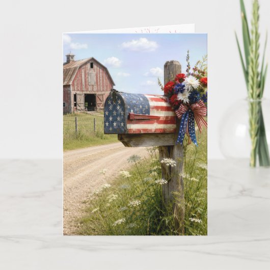 4. Juli Landbriefkasten Karte (Vorderseite)