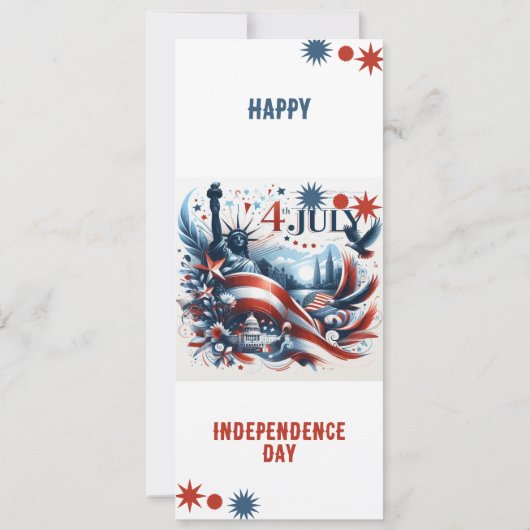 4. Juli Lebensmittel Feuerwerk Cookout Party Red B Einladung (Rückseite)