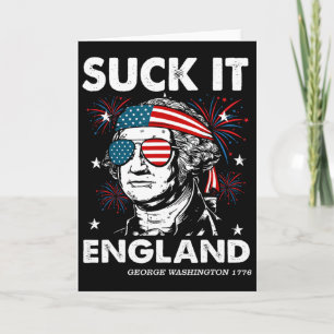 4. Juli Leck-mich England Shirt Lustig George-wash Karte