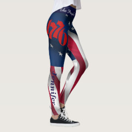 4. JULI Leggings - American Flag Your Name Parade