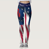 4. JULI Leggings - American Flag Your Name Parade (Vorderseite)