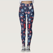 4. Juli Leggings mit weißem B&BE-Logo (Vorderseite)