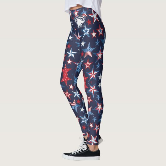 4. Juli Leggings mit weißem B&BE-Logo (Links)