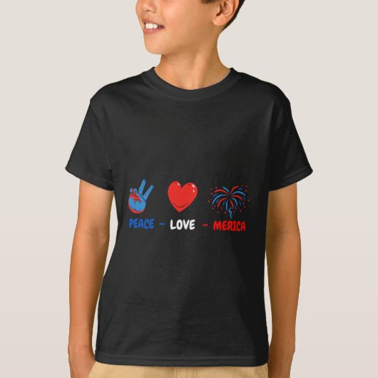 4. Juli Liebe Merica T-Shirt (Vorderseite)