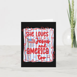 4. Juli Liebe sie Jesus und Amerika zu Christus Karte