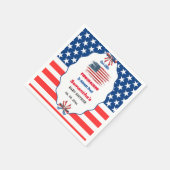 4. Juli Little Firecracker Baby Shower Serviette (Ecke)