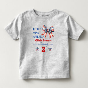 4. Juli Little miss America 2. Geburtstag Kleinkind T-shirt